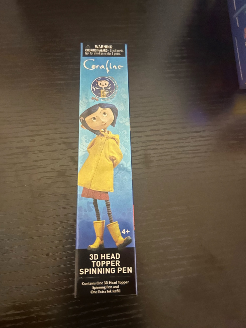 Source Unknown Yellow & Blue Coraline 3D Head Topper Spinning Pen